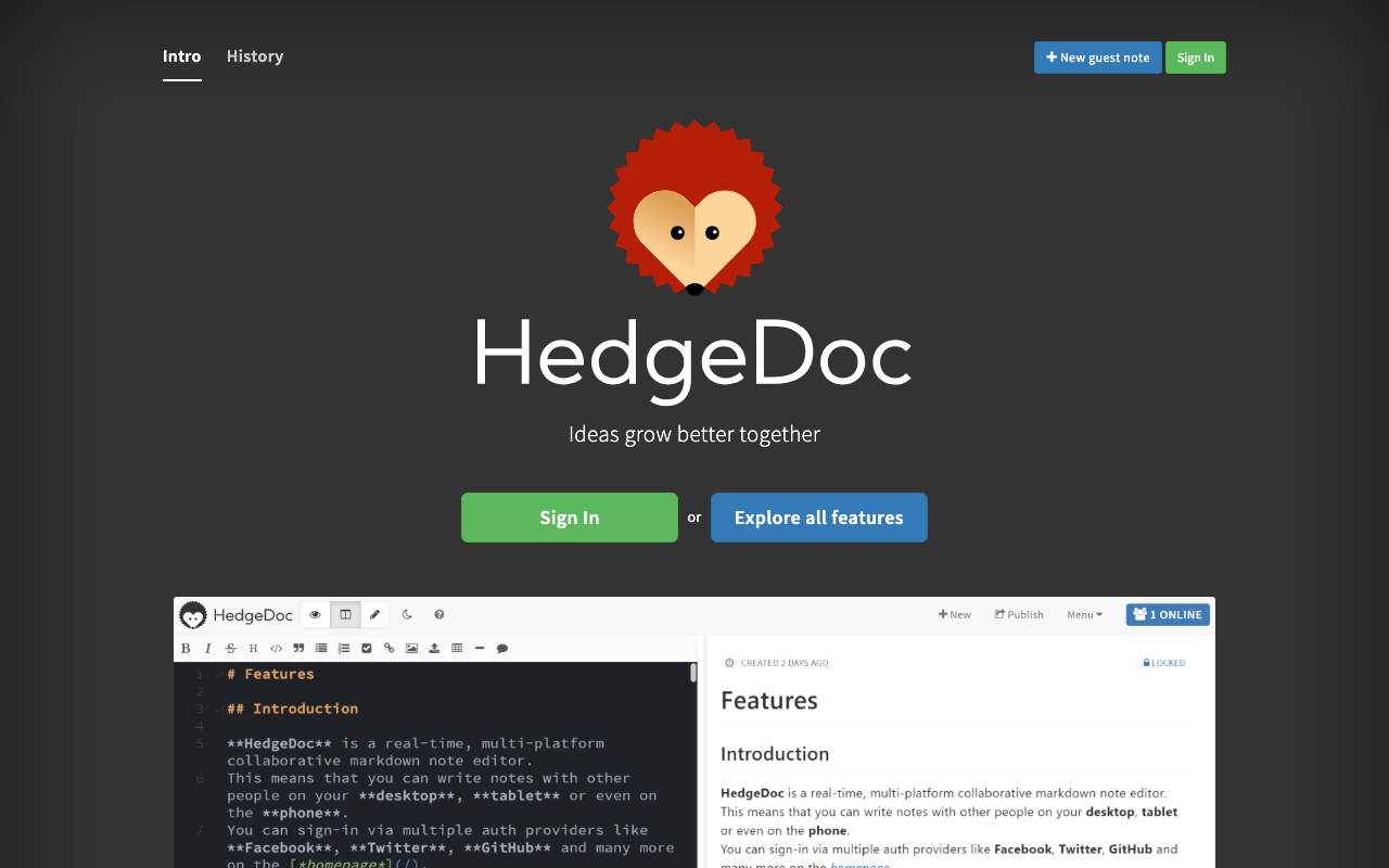 hedgedoc screenshot